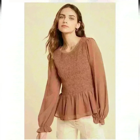 Wishlist Apparel Deep Coral Women's Large Blouse - Picture 1 of 7